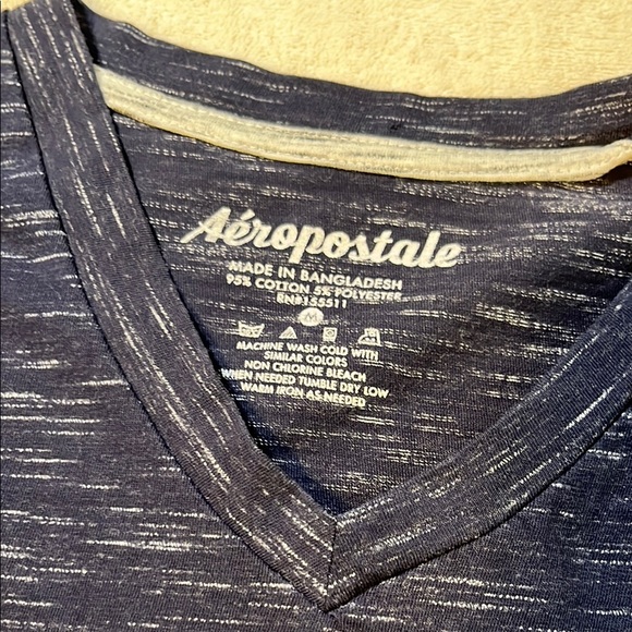 Aeropostale Blue Short Sleeve Tee with Crew Neck - Picture 2 of 6